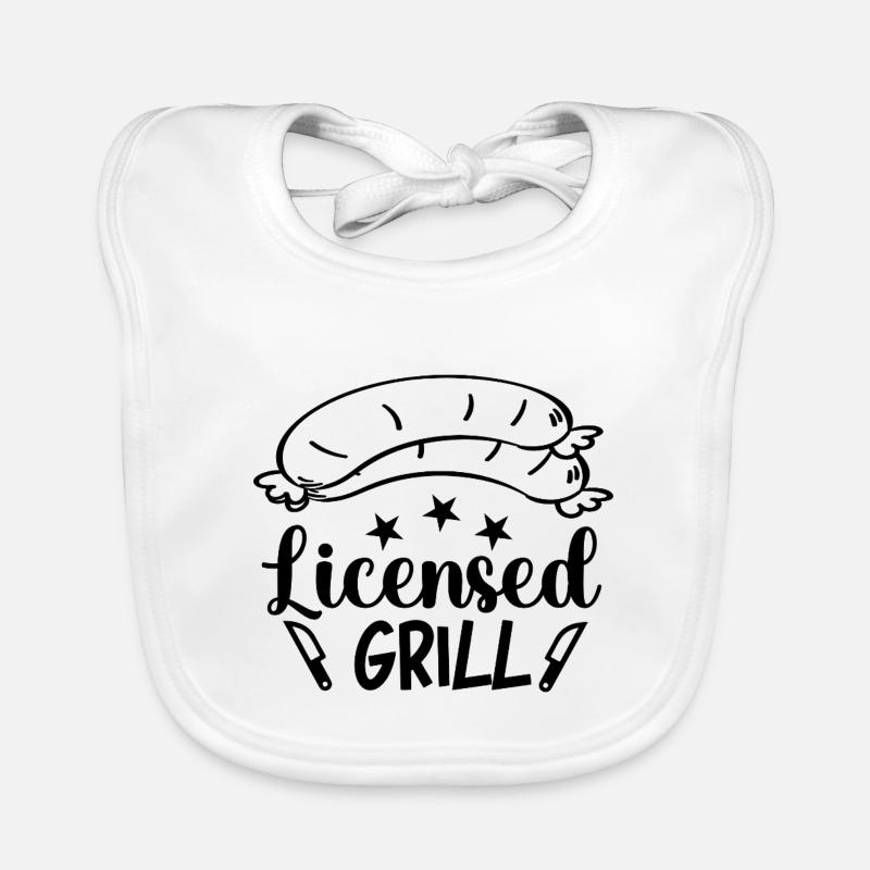 Licensed Grill Calligraphy Organic Baby Bibs