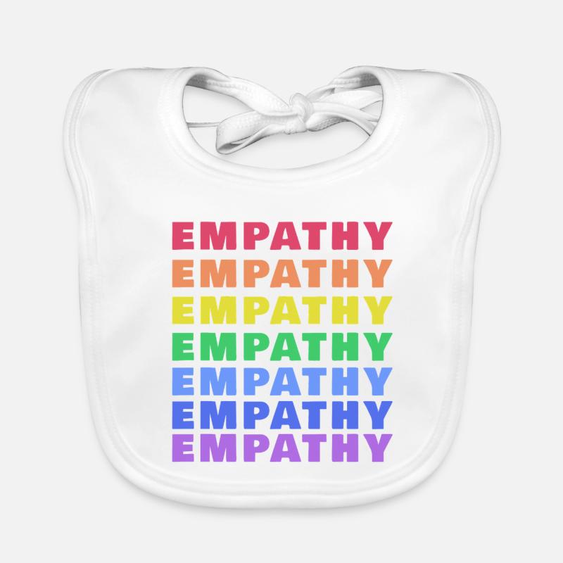 Empathie (Empathy) im Regenbogen Stil Baby Bio-Lätzchen