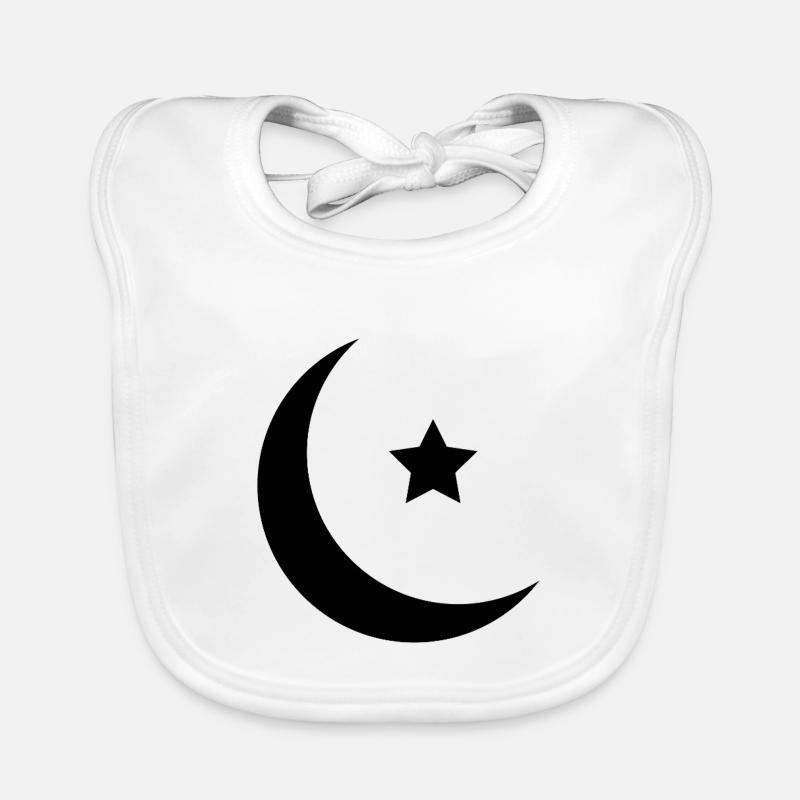 Islam Crescent Moon Bavoir bio Bébé