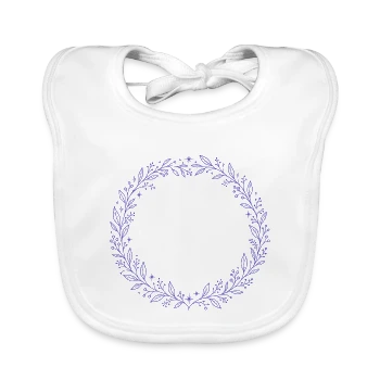 Organic bib "Botanical Name Wreath"