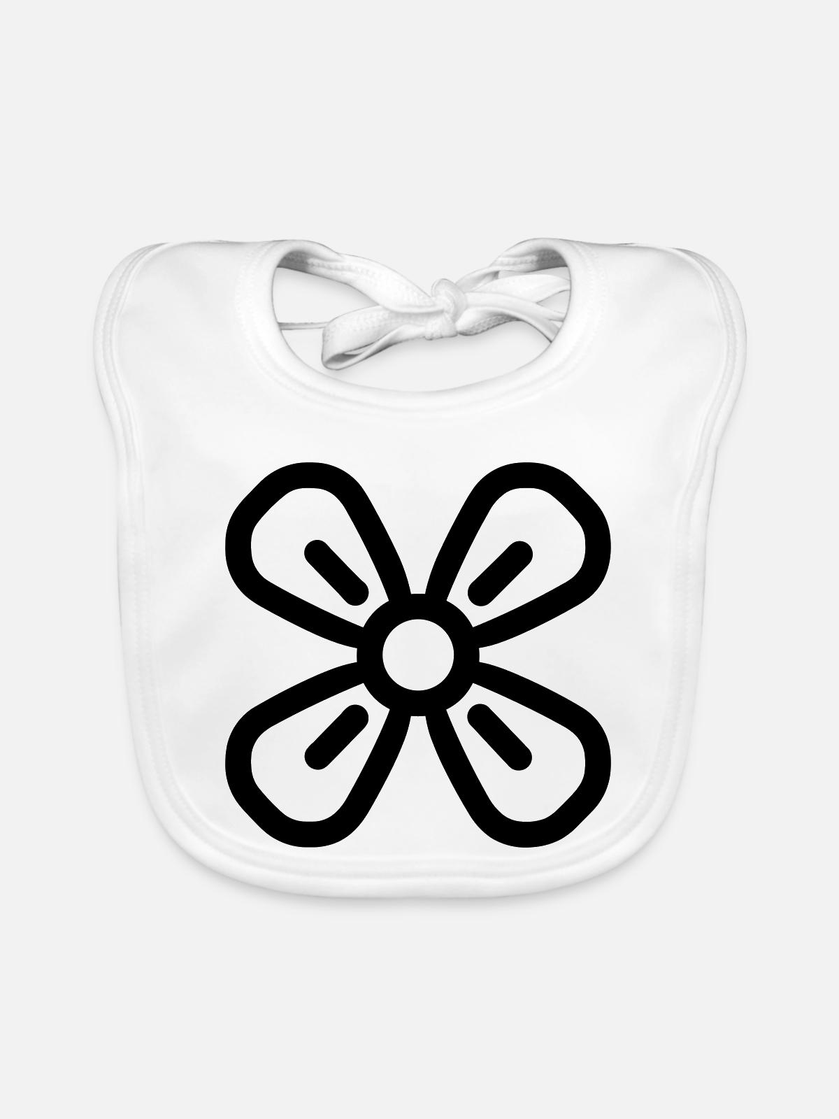 Propeller - Baby Bio-Lätzchen - Weiß - Vorne