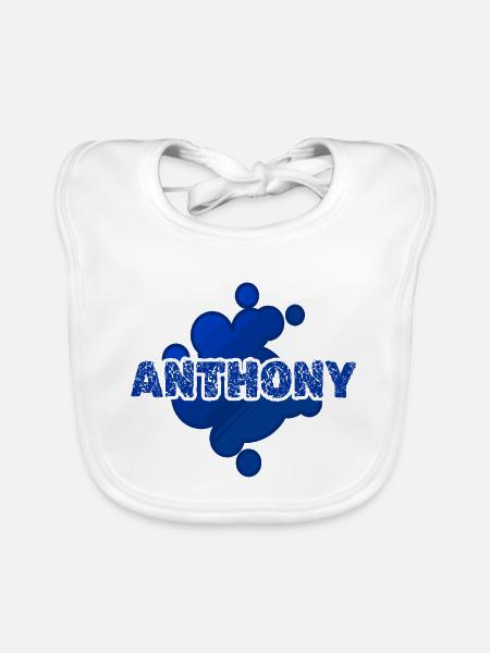 Babybauch Anthony - Baby Bio-Lätzchen - Weiß - Vorne