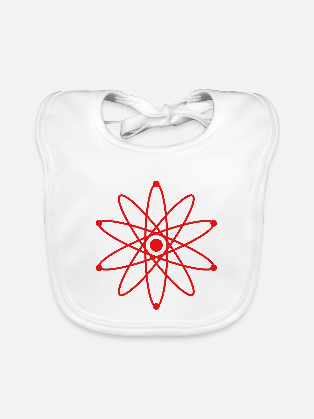 Atom - Baby Bio-Lätzchen - Weiß - Vorne
