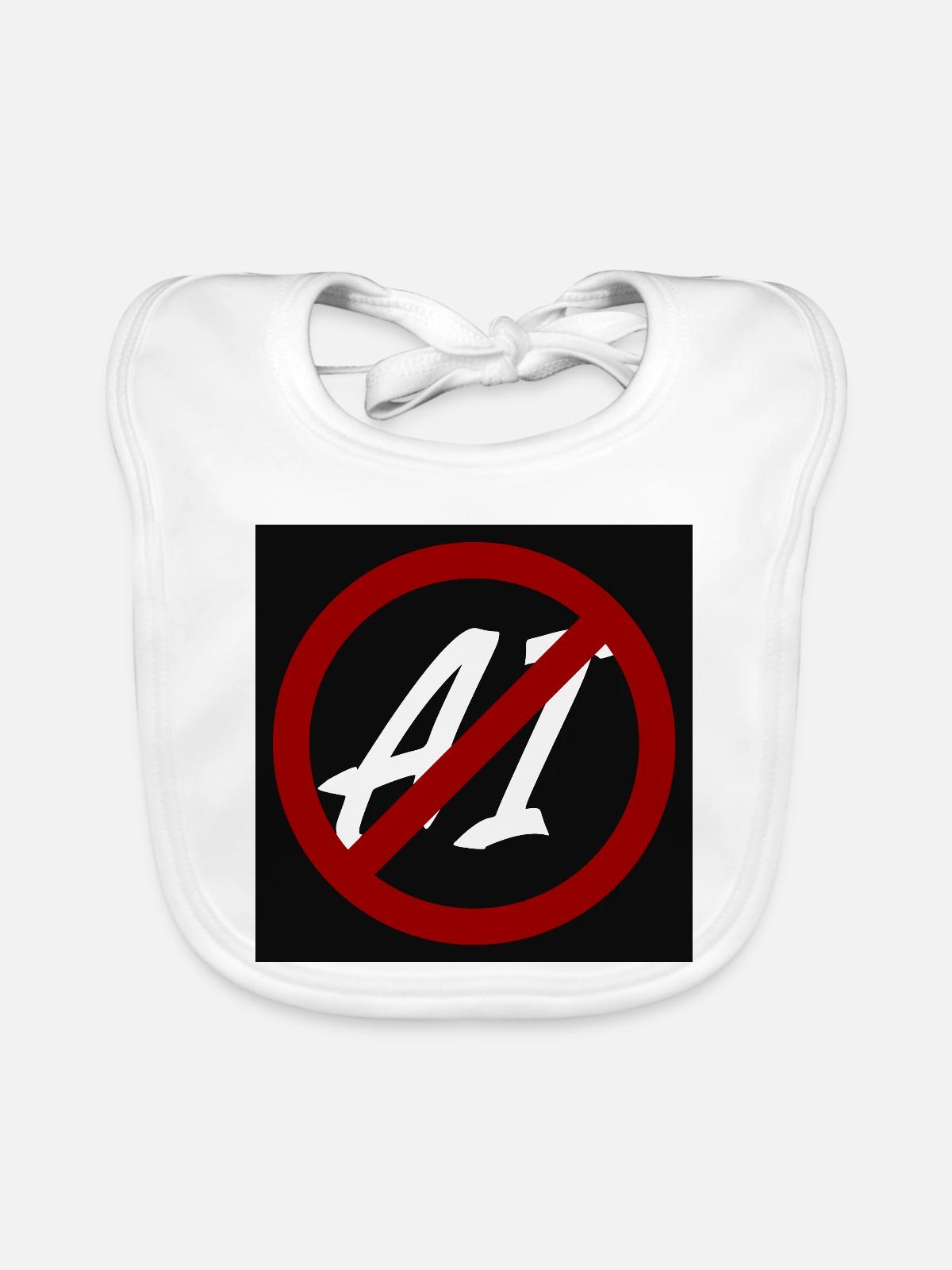 Anti - AI - Baby Bio-Lätzchen - Weiß - Vorne