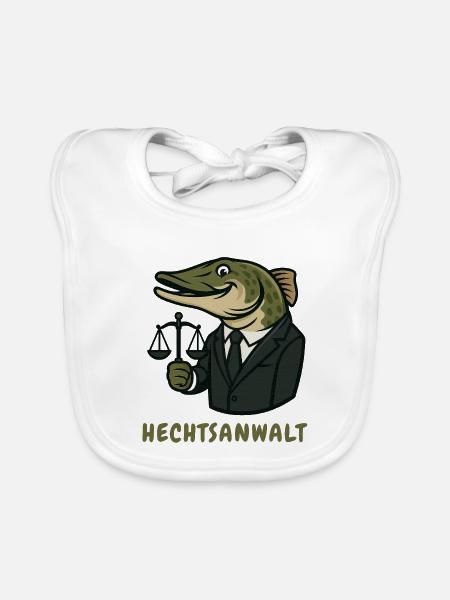 HECHTSANWALT  - Baby Bio-Lätzchen - Weiß