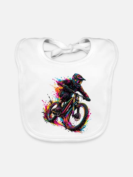 Color_biker - Baby Bio-Lätzchen - Weiß