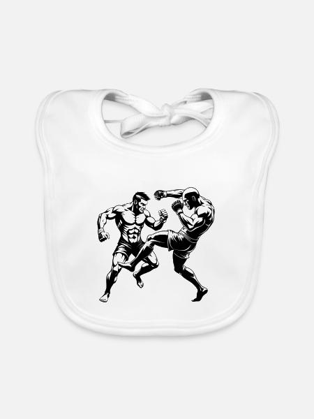 MMA-Kämpfer - Baby Bio-Lätzchen - Weiß
