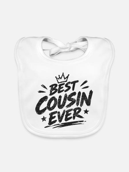 Best Cousin Ever - Baby Bio-Lätzchen - Weiß - Vorne
