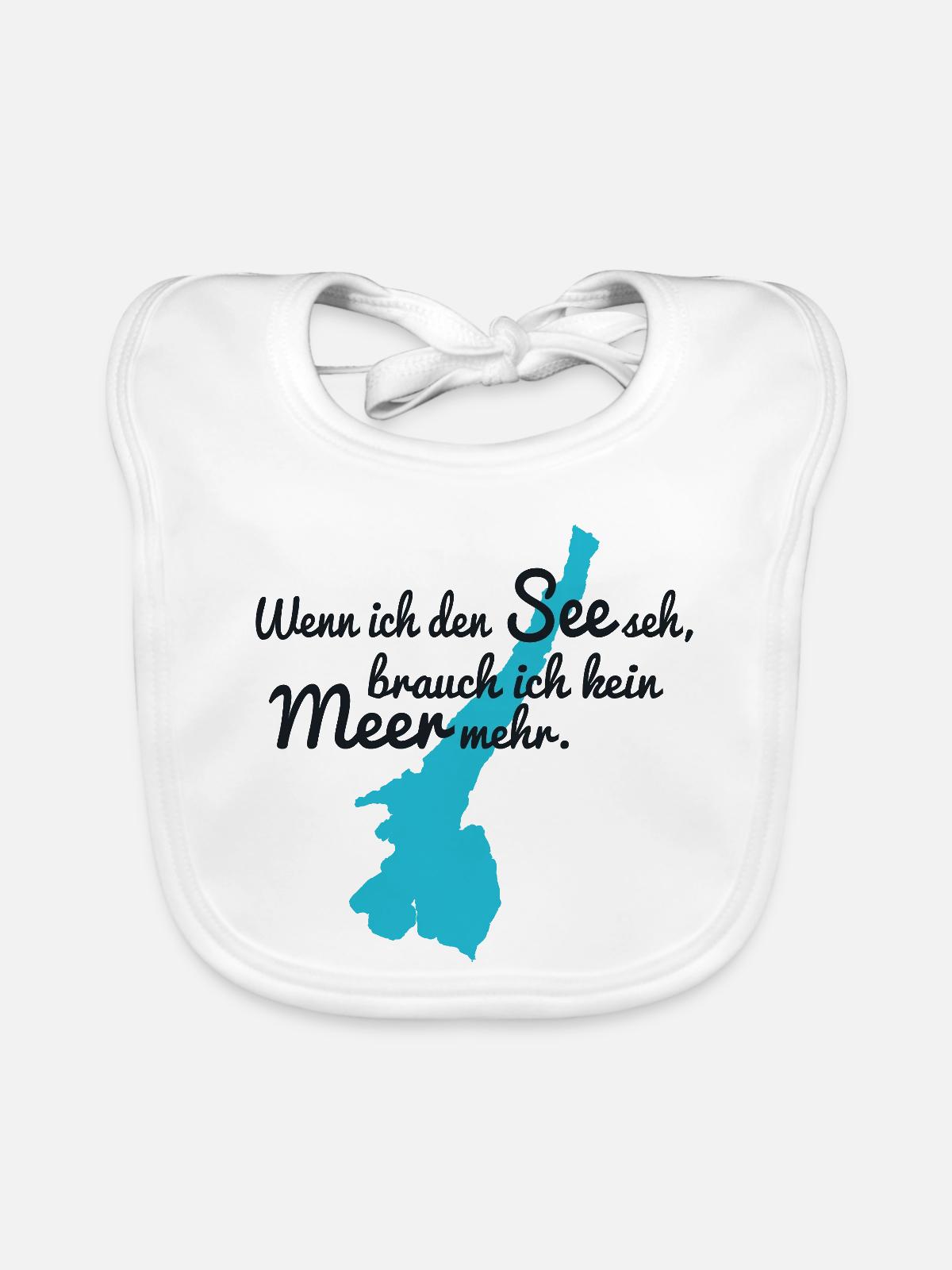 Gardasee - Baby Bio-Lätzchen - Weiß - Vorne