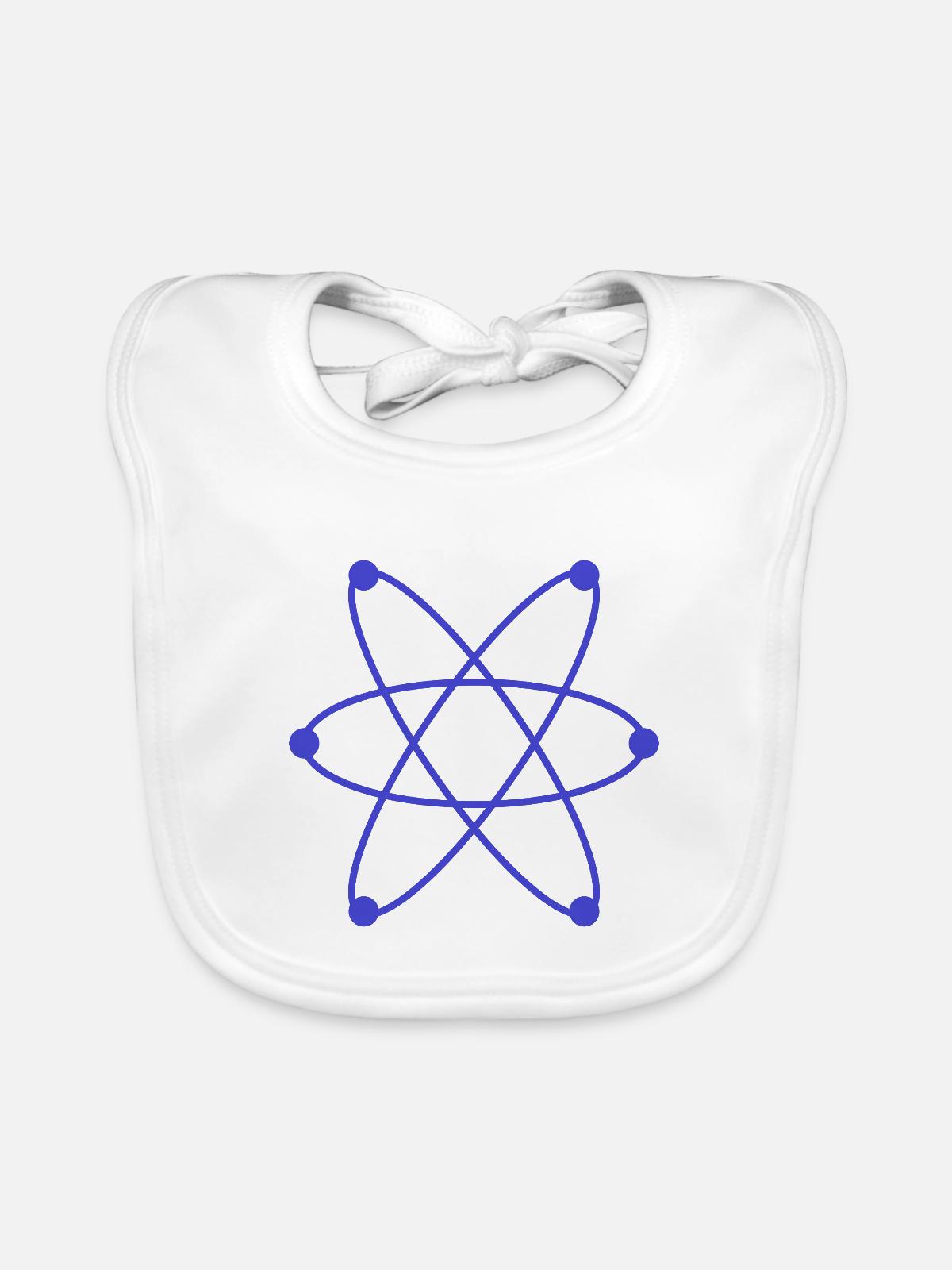 Atom - Baby Bio-Lätzchen - Weiß - Vorne