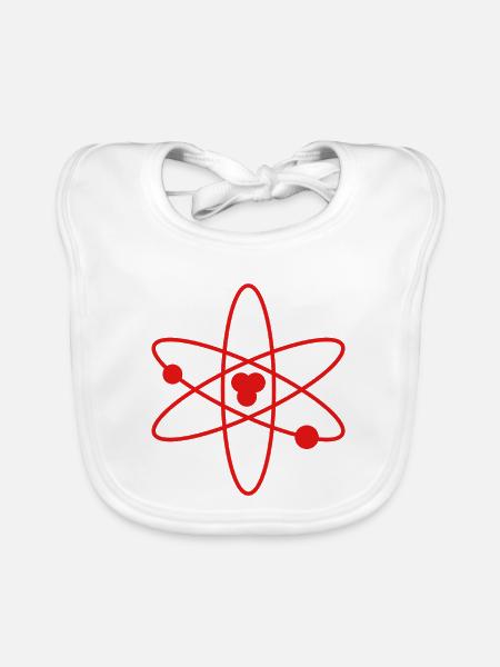 Atom - Baby Bio-Lätzchen - Weiß - Vorne