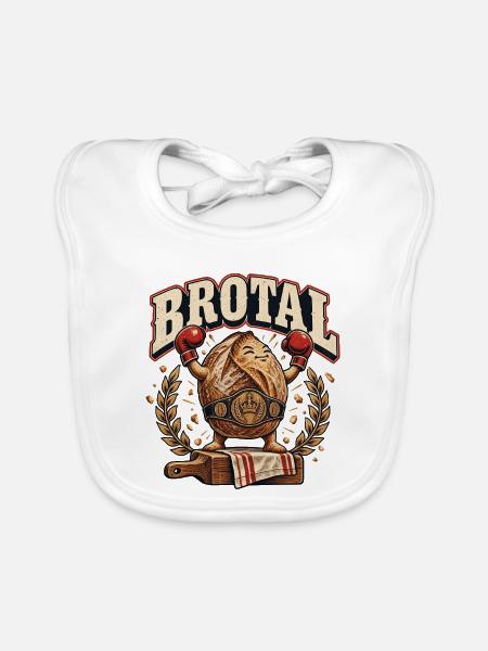Brotal - Baby Bio-Lätzchen - Weiß - Vorne