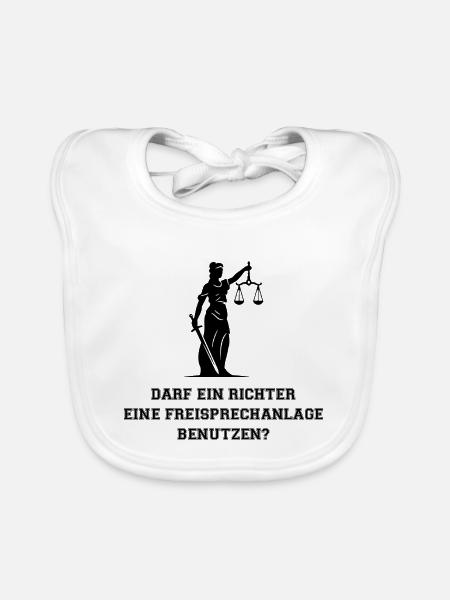 Darf ein Richter eine Freisprechanlage benutzen? - Baby Bio-Lätzchen - Weiß - Vorne