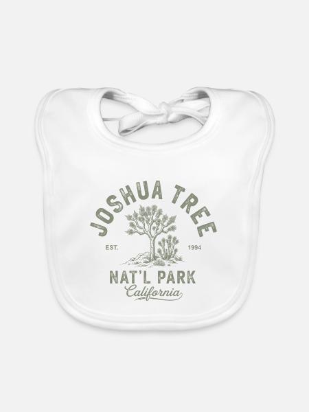Der Nationalpark Vintage Joshua Tree - Baby Bio-Lätzchen - Weiß - Vorne