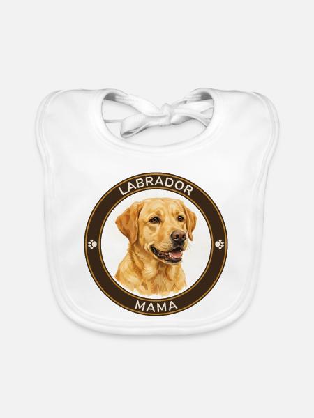 Labrador-Retriever-Mama - Baby Bio-Lätzchen - Weiß