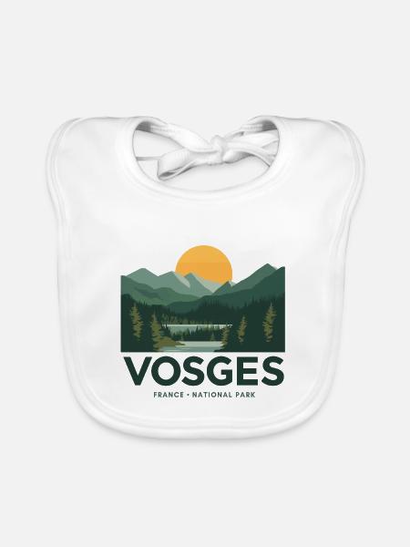Vosges France National Park - Baby Bio-Lätzchen - Weiß - Vorne