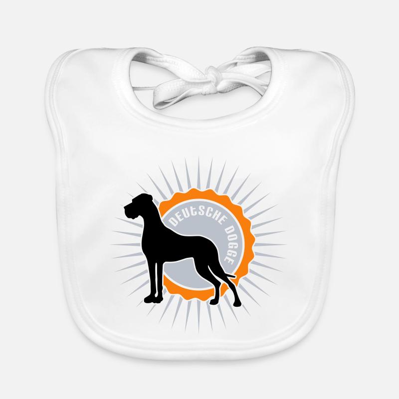 Dogue allemand scénario stellaire - Bavoir bio Bébé - blanc