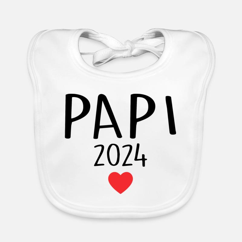 Papa - Werdender Papa 2024 Baby Bio-Lätzchen