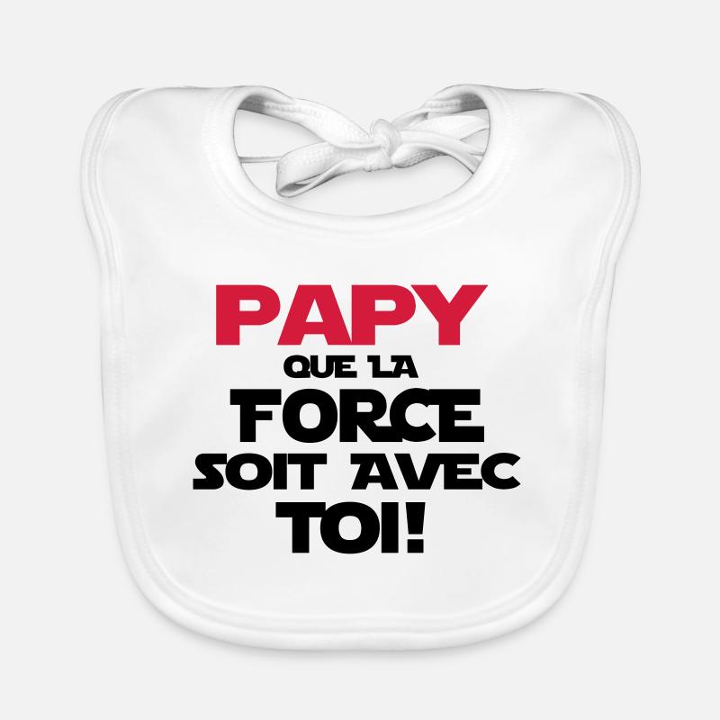 papy (que la force soit avec toi) Bavoir bio Bébé