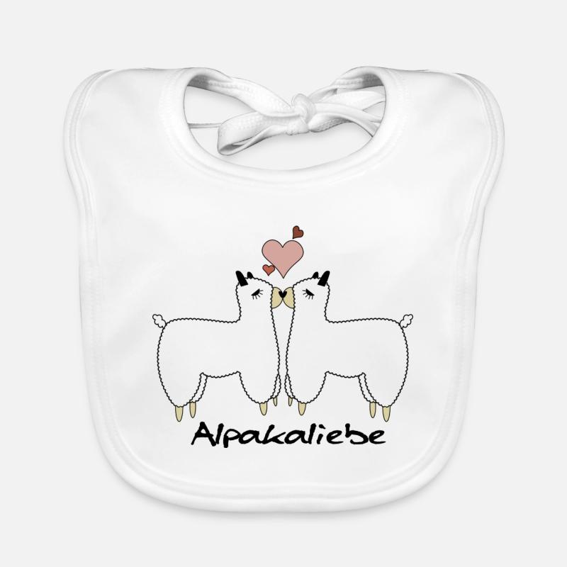 Alpaka Liebe Design Baby Bio-Lätzchen