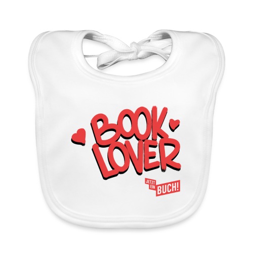 Booklover (rot) - Baby Bio-Lätzchen