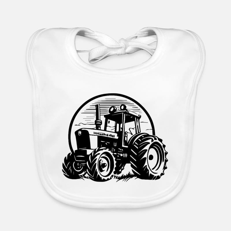 Tractor Organic Baby Bibs