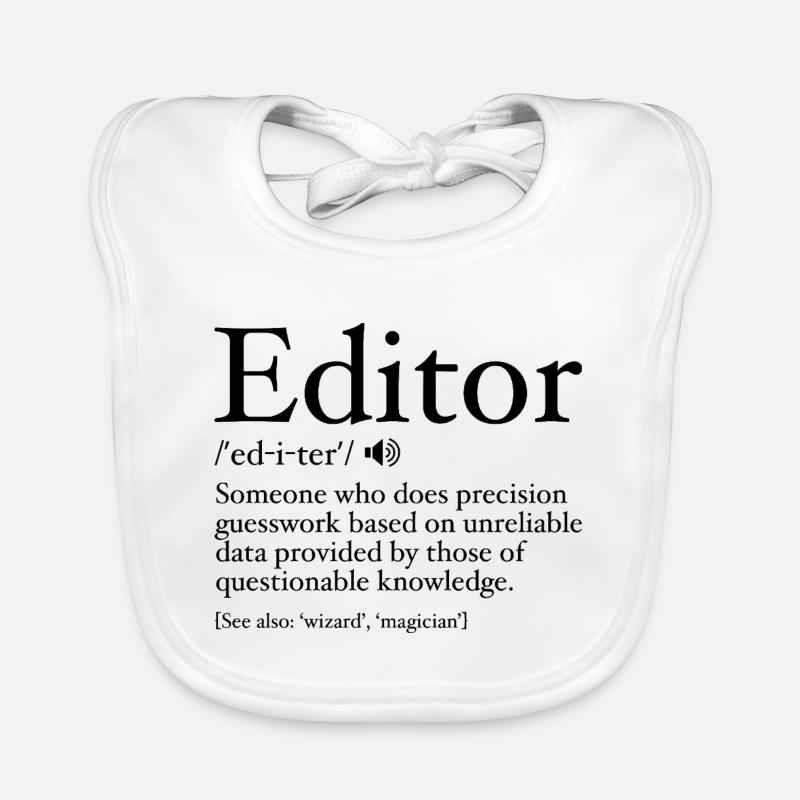 Lustige Editor-Definition Editor-Definition - Editor Baby Bio-Lätzchen