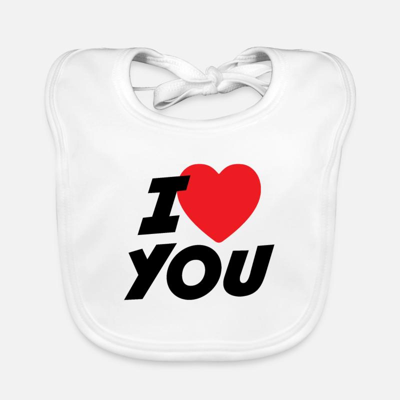 Ich liebe dich Baby Bio-Lätzchen