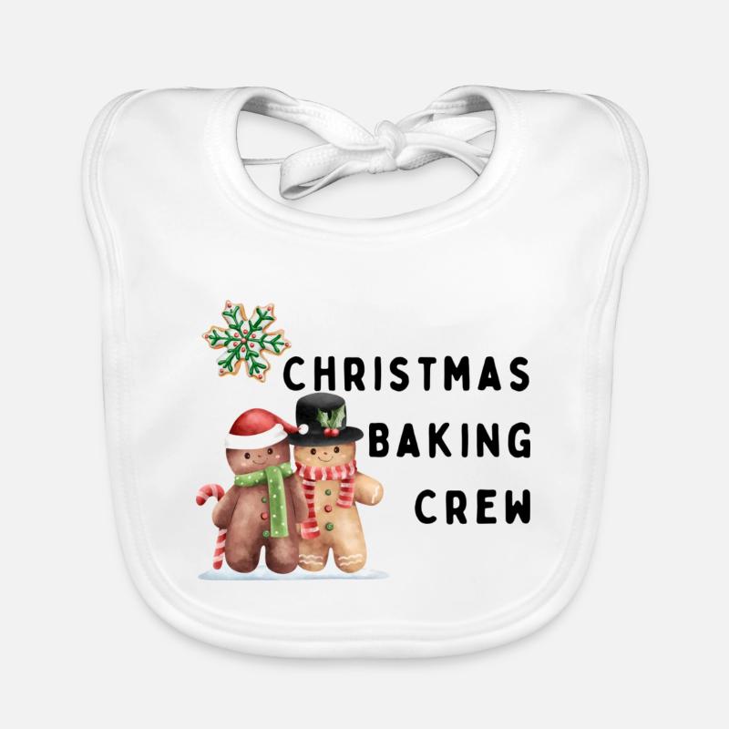 Christmas baking crew Organic Baby Bibs