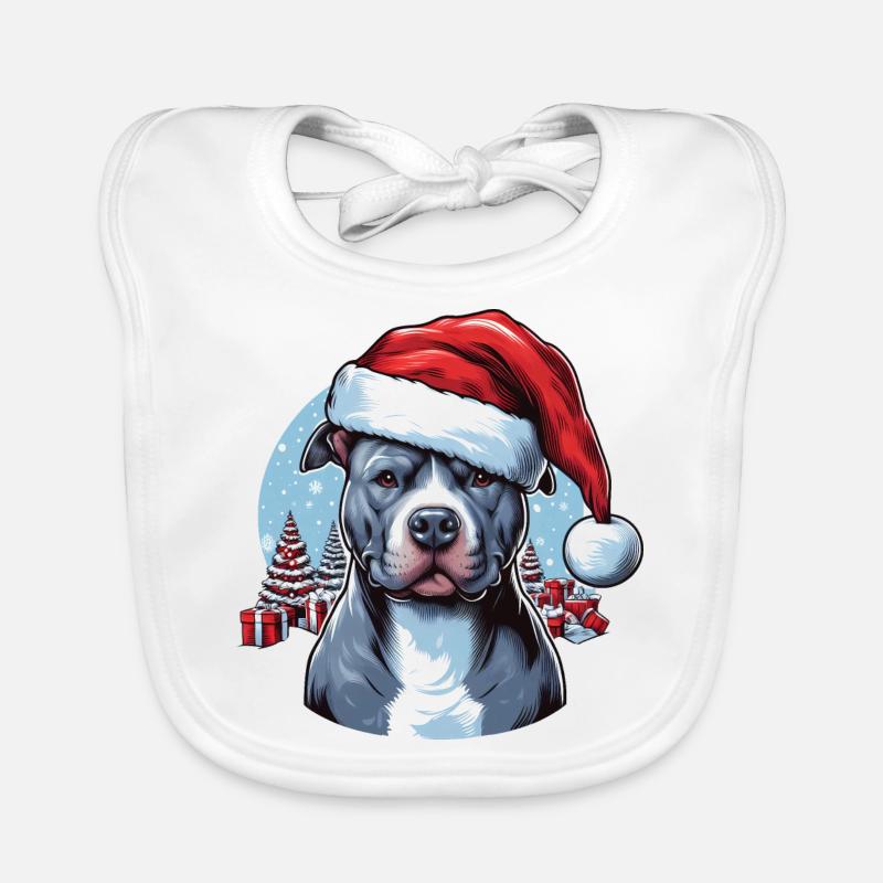 Pitbull Weihnachtsgeschenke Baby Bio-Lätzchen