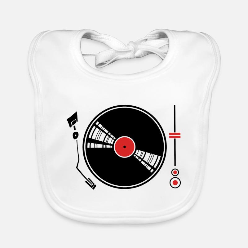 Vinyl Record Player Organic Baby Bibs