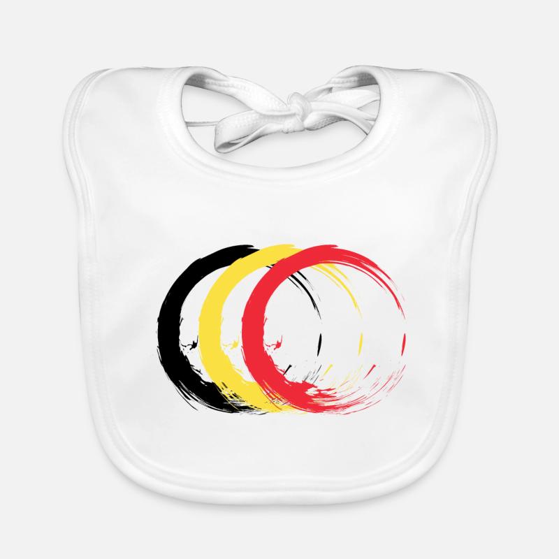 Cercle brosse couleurs drapeau drapeau de la Belgique Bavoir bio Bébé