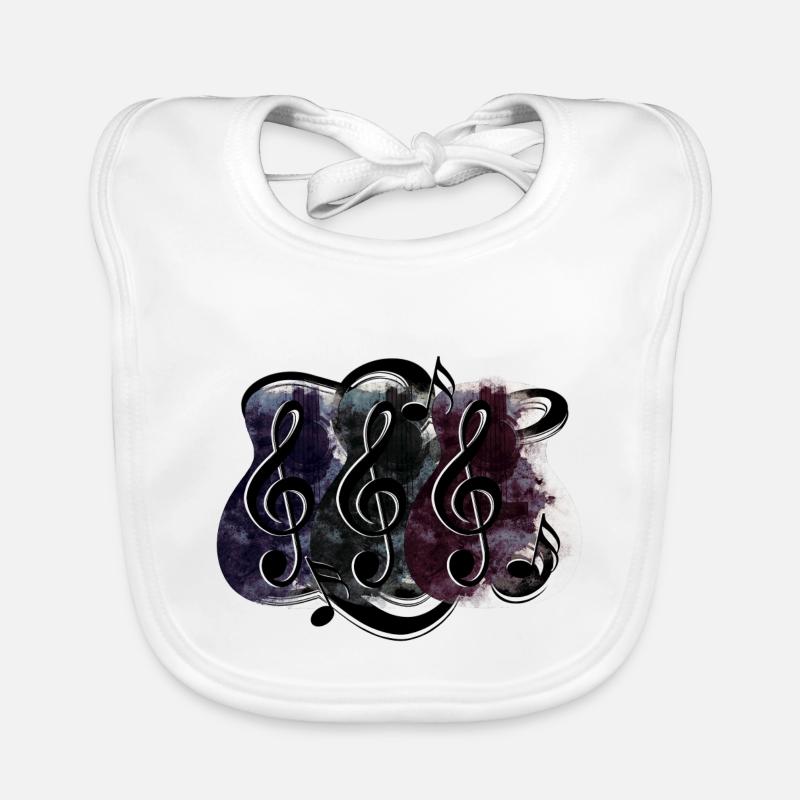 Clef de guitare Bavoir bio Bébé