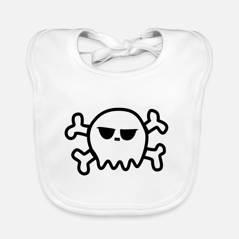 Pirate Skull Organic Baby Bibs