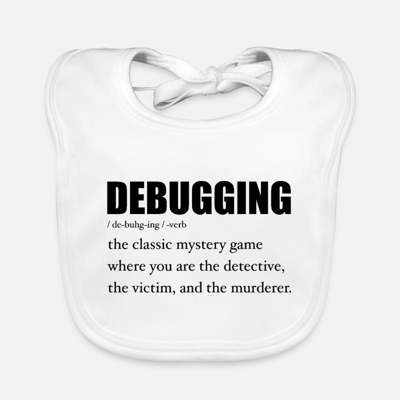 Programmer Debugging Definition Funny IT Developer Organic Baby Bibs