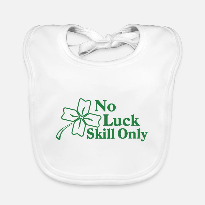 No Luck Skill Only Organic Baby Bibs