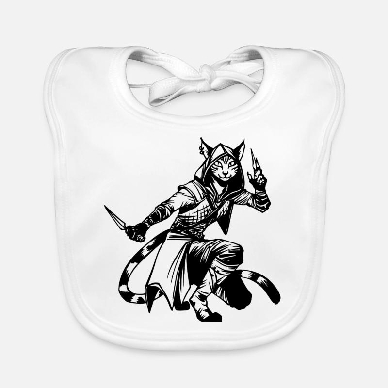 Tabaxi Rogue RPG Game Organic Baby Bibs