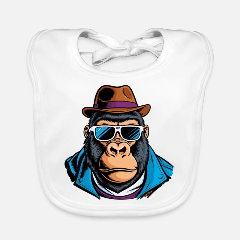 gorilla hut brille anzug Baby Bio-Lätzchen