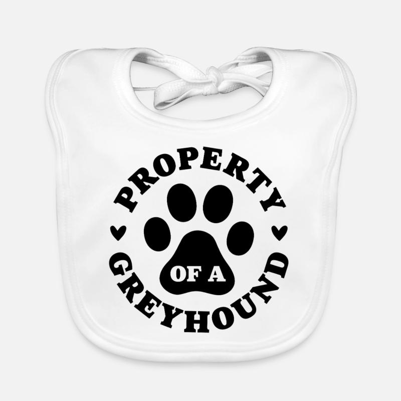 Eigentum eines Windhundes Baby Bio-Lätzchen