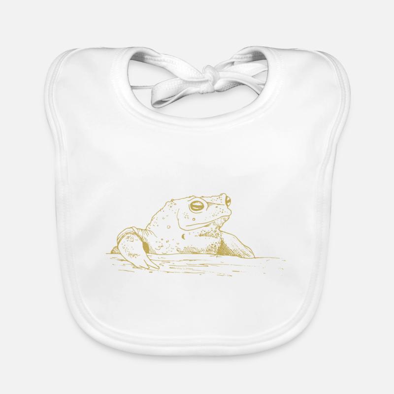 Illustrated designs with toad Organic Baby Bibs