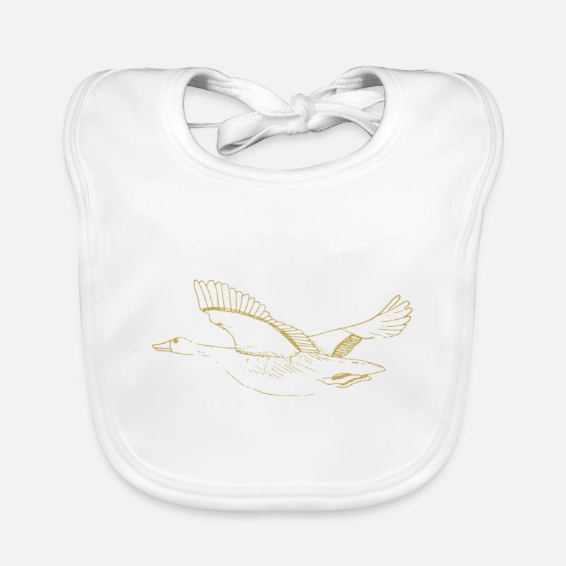 Illustrierte Designs mit Gans Baby Bio-Lätzchen