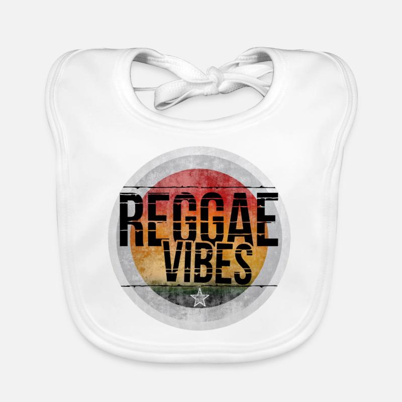 Reggae Vibes - Baby Bio-Lätzchen - Weiß