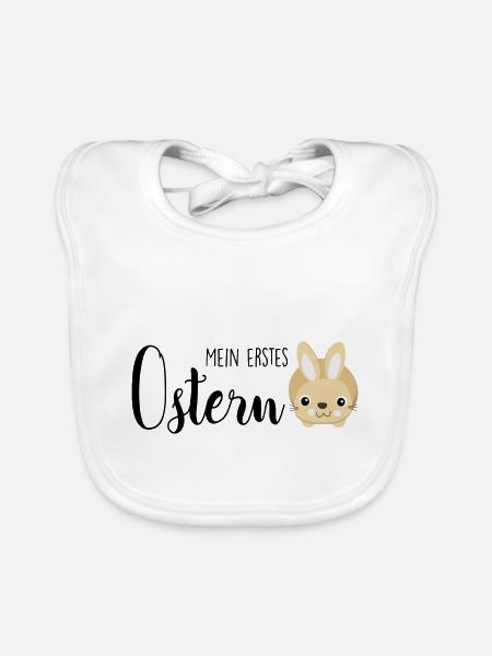 Mein erstes Ostern - Baby Bio-Lätzchen - Weiß