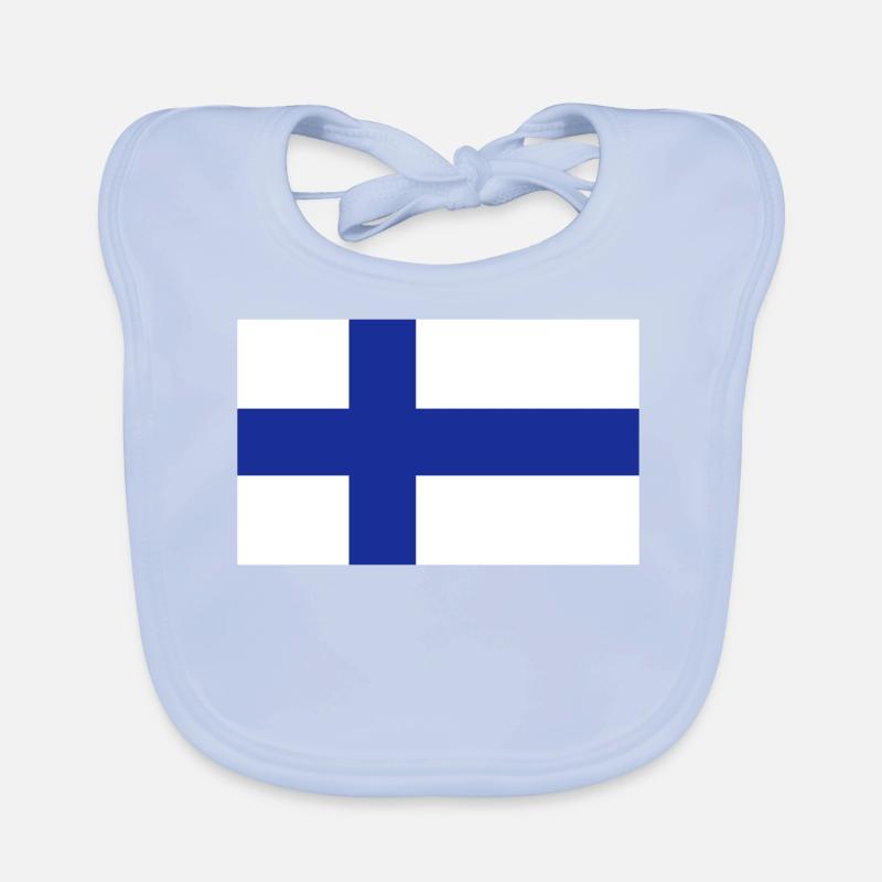 Drapeau national de la Finlande Bavoir bio Bébé