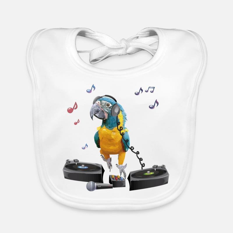 blue-bearded macaw Organic Baby Bibs