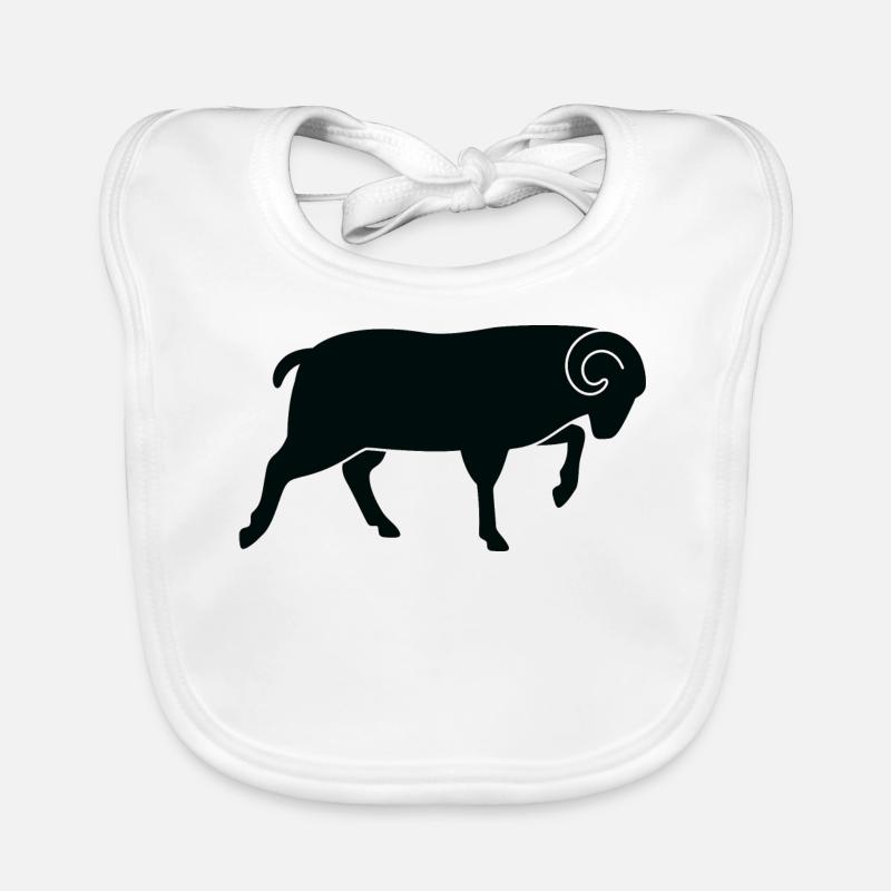 Ein laufender Schafbock Baby Bio-Lätzchen