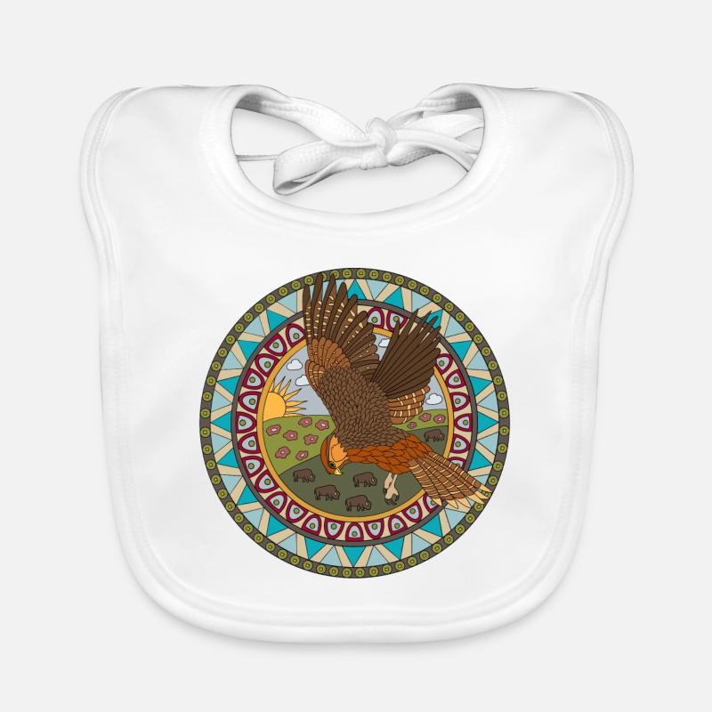 Indian Zodiac Hawk Organic Baby Bibs