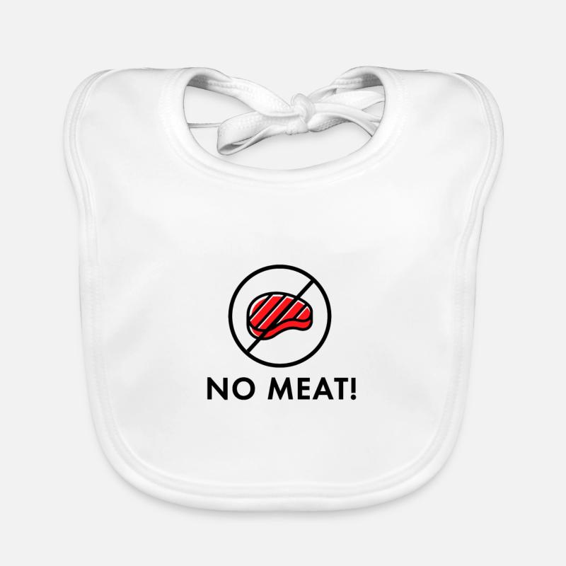 No Meat! gift Organic Baby Bibs