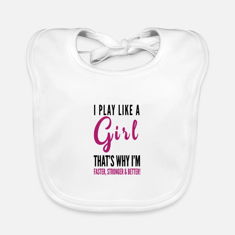 Maedchenpower Feministin Spruch Geschenk Baby Bio-Lätzchen