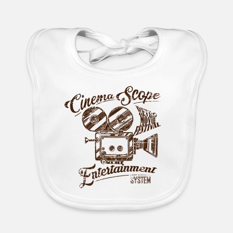 Cinema Cameraman Operator Cinema Gift Organic Baby Bibs